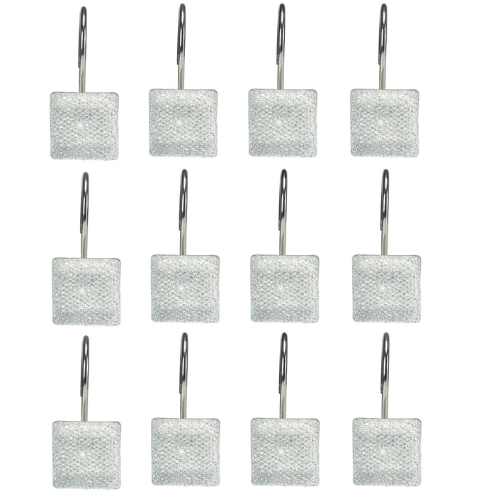 12 Piece Decorative Shower Curtain Hooks Bathroom