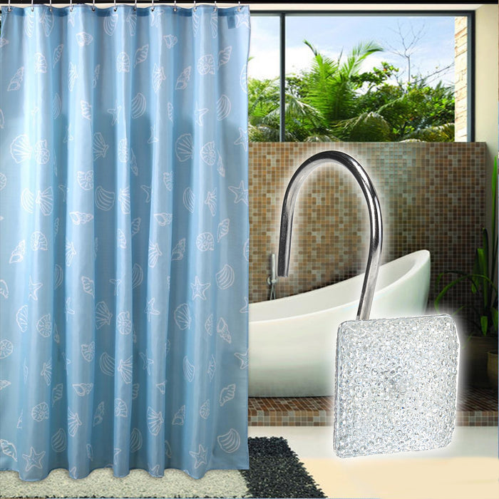 12 Piece Decorative Shower Curtain Hooks Bathroom