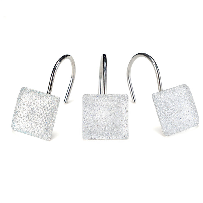 12 Piece Decorative Shower Curtain Hooks Bathroom