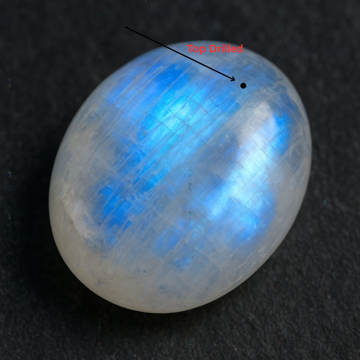 20 Pcs of Natural Rainbow Moonstone Cabochons Multi Flash | Good Quality Flash - The LabradoriteKing