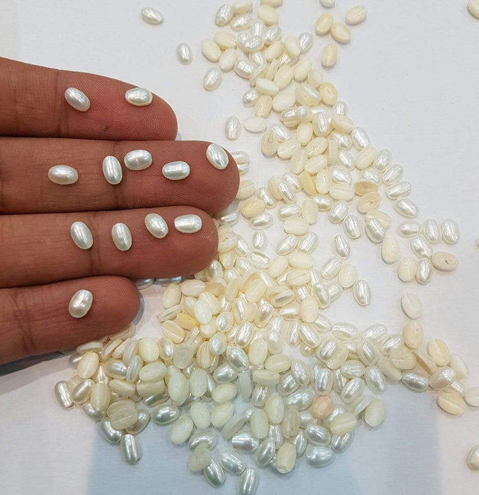 Fresh Water Pearl Cabochons 6x4mm Calibrated 20pcs - The LabradoriteKing