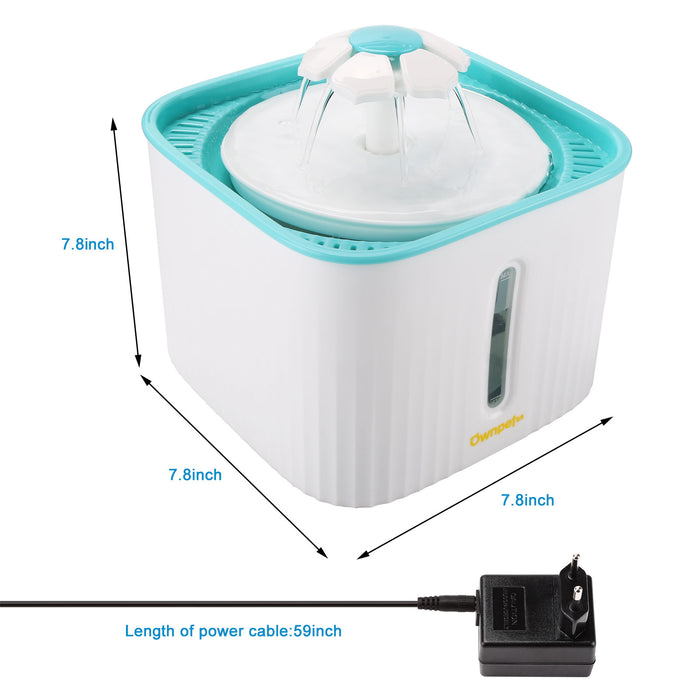 2.5L Super Quiet Cat Water Fountain Bowl Pet Drinking Dispenser