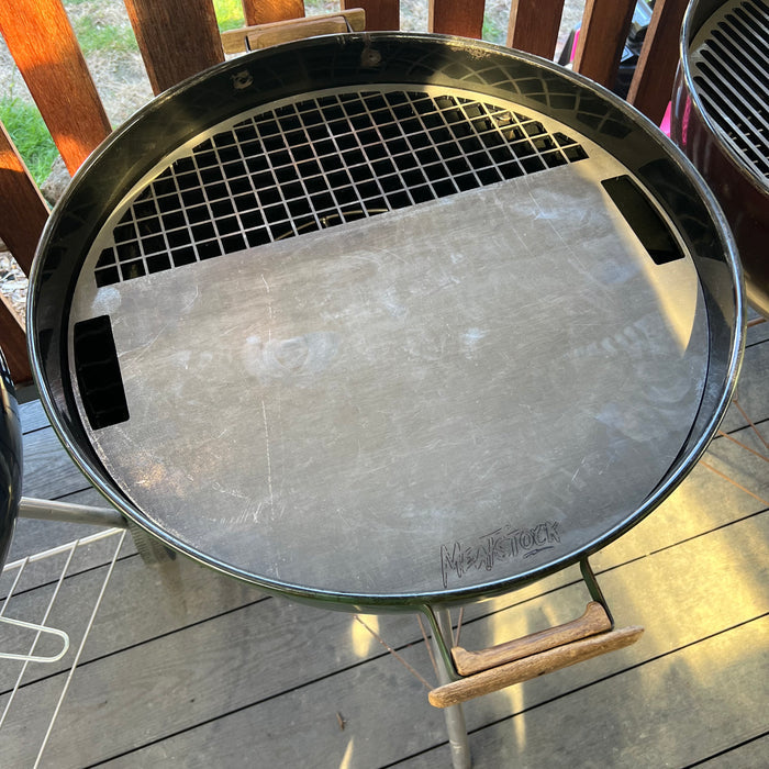 Griddle and grill plate to suit weber kettle fitted with handles