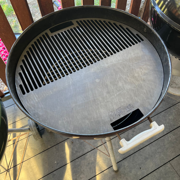Griddle and grill plate to suit weber kettle fitted with handles