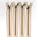 4-5 1/2" Beige Zippers