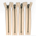 4 5" Light Beige Zippers