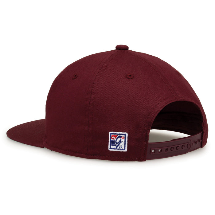 Arizona State Retro Bar snapback hat in maroon, rear view showing the adjustable snap closure