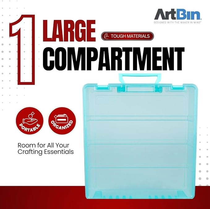ArtBin 6955AA Super Satchel Compartment Box Clear Craft Organizer Storage Case