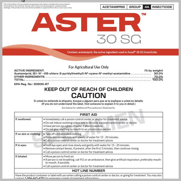 Aster, ArVida, Assail, Anarchy, 30SG Insecticide 64 oz EPA 93930-87