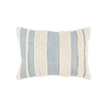 AXELSEN TEAL/NATURAL  STRIPE BOHO THROW PILLOW