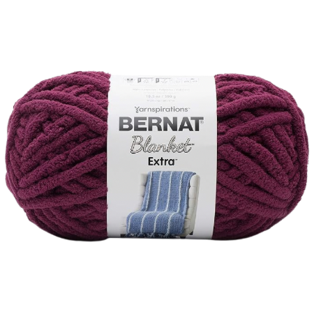 Bernat, Burgundy Plum Blanket Extra VELVETEAL, 1 Pack