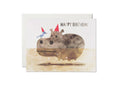 Bird and Hippo Happy Birthday Greeting Card