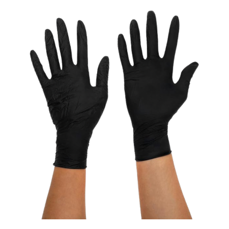 BLACK MAMBA Nitrile Workshop Maintenance Gloves - Black, Medium