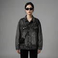 Veste oversize noire style rétro - Mode coréenne unisexe Koreanxwear - Taille M