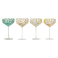 Blown Confetti Glass Coupe