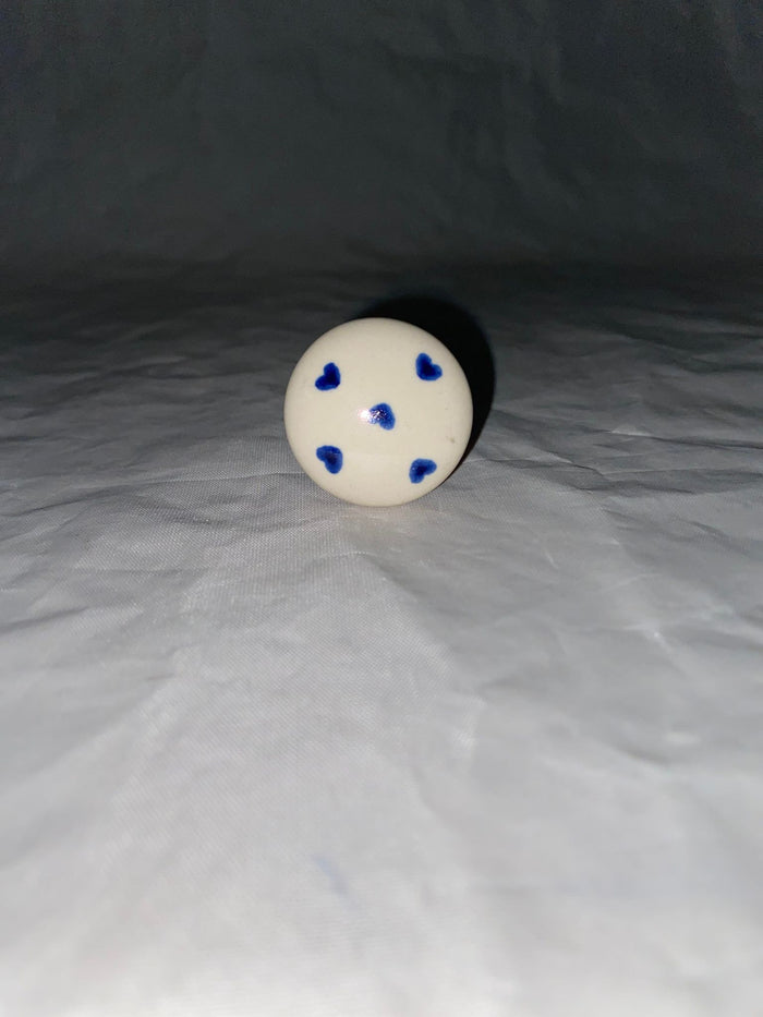 Blue Heart Knob - Pattern Blue Heart