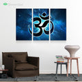 Blue OM by McAshe 3-Piece Canvas