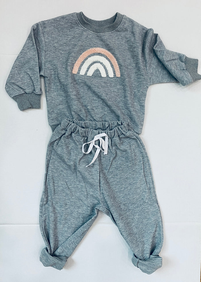 Boho-Chic Rainbow Sweatsuit