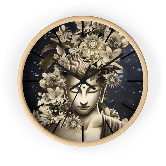 Buddha Flower Meditation Wall clock by McAshe