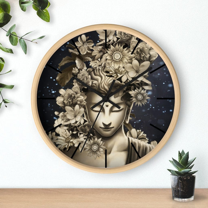 Buddha Flower Meditation Wall clock by McAshe
