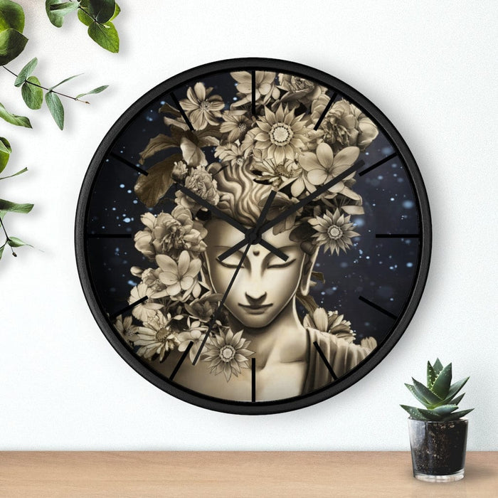 Buddha Flower Meditation Wall clock by McAshe