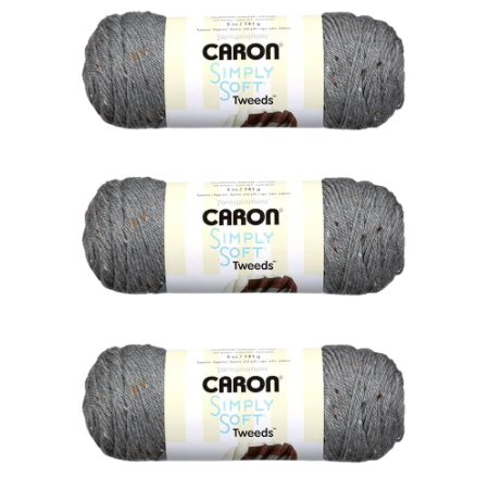Caron Simply Soft Gray Heather Tweeds Yarn