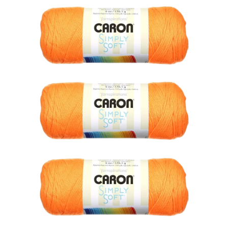 Caron Simply Soft Neon Orange Yarn