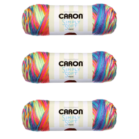 Caron Simply Soft Rainbow Bright Paints Yarn
