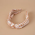 Classic Twist Headband Maple Gingham