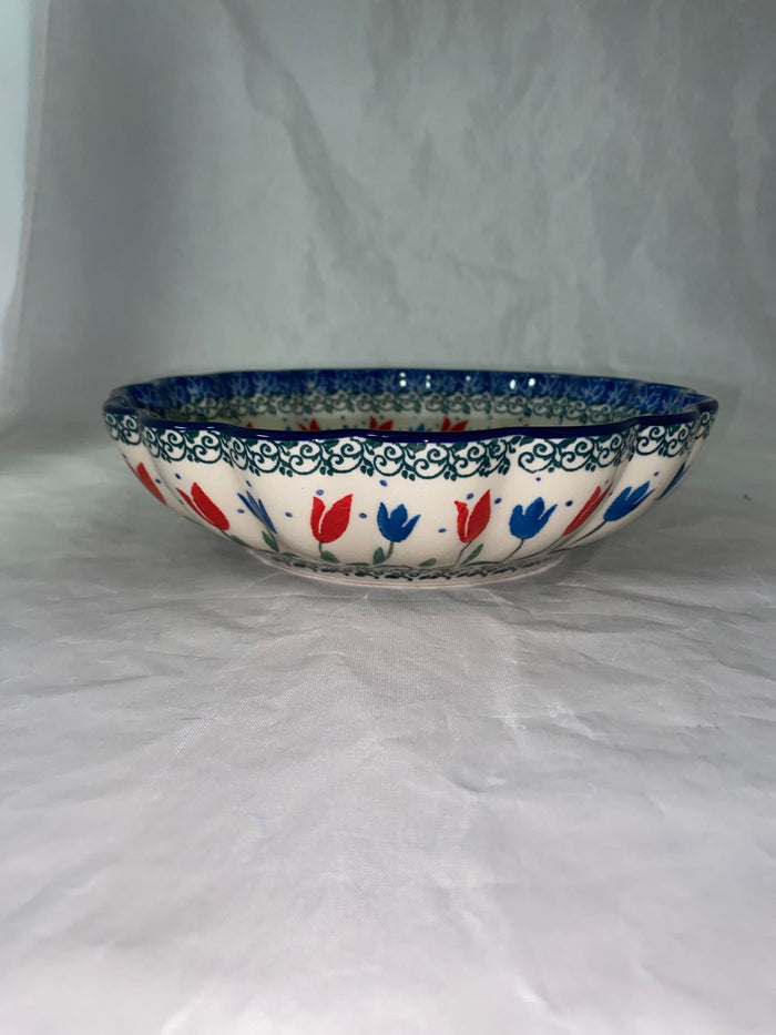Colorful Tulip Md. Scalloped Bowl - Pattern Colorful Tulip
