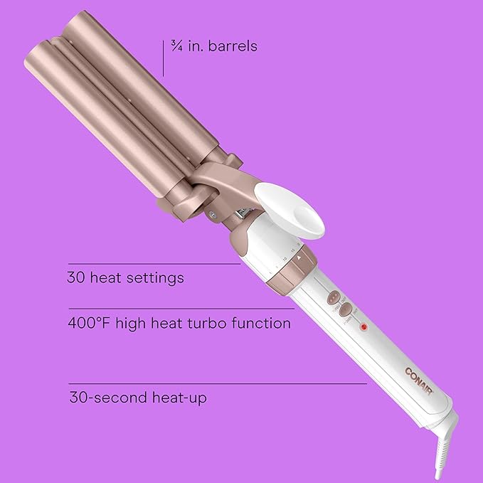 Conair Double Ceramic 3 Barrel Curling Iron