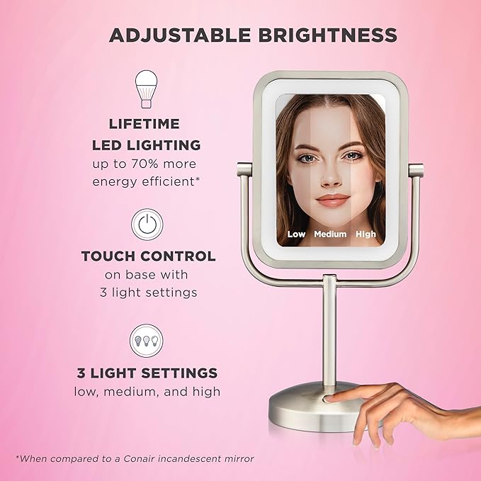 Conair Lighted Makeup Mirror, LED Vanity Mirror