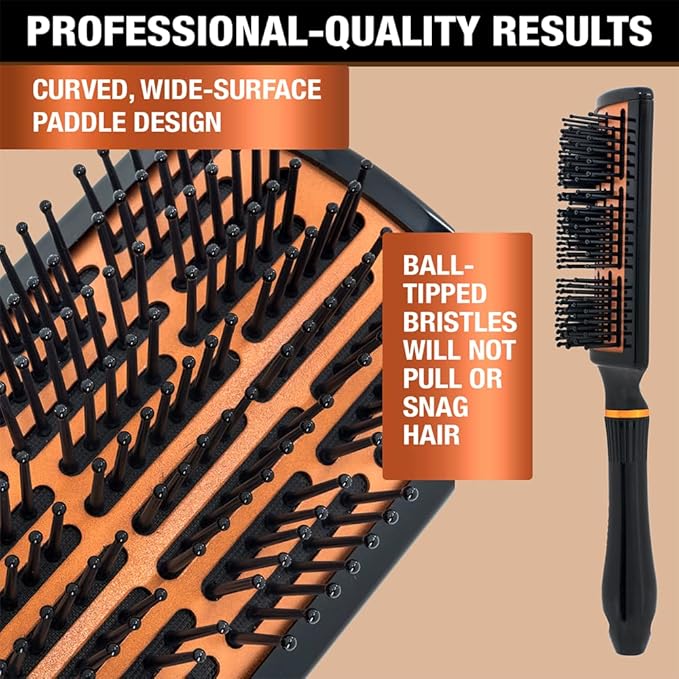 Conair Quick Blow Dry Copper Collection Paddle Brush Dryer