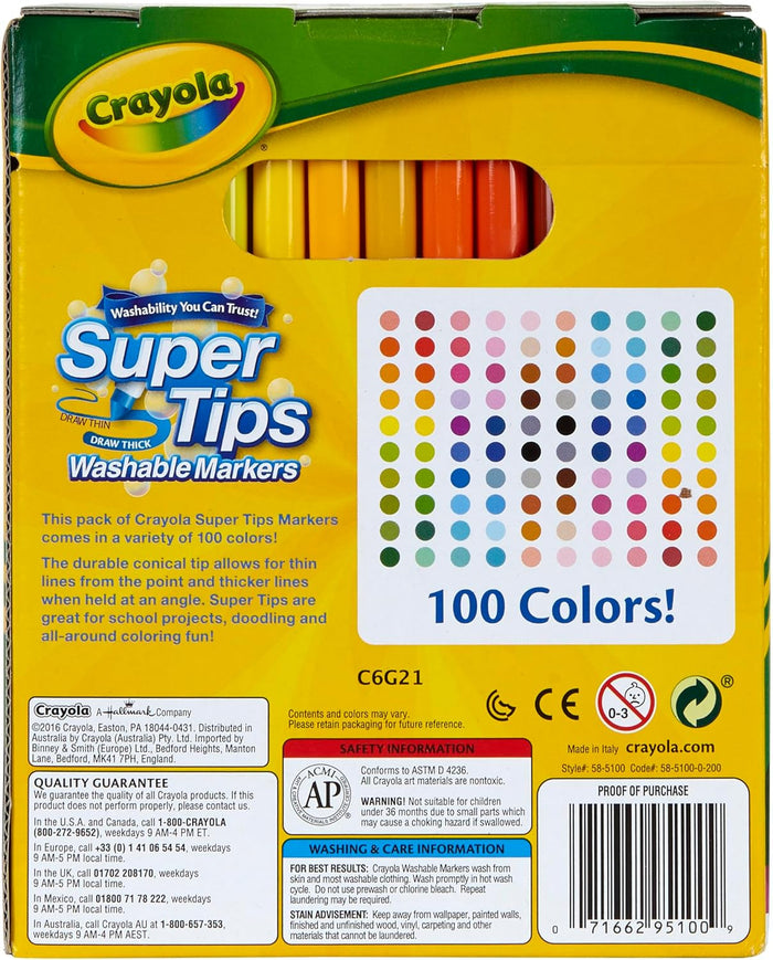 Crayola Super Tips Marker Set for Kids