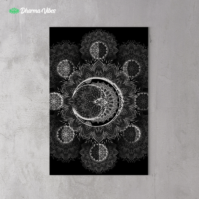 CRESCENT MOON - NEGATIVE 2 by YantrArt Design 1-Piece Canvas