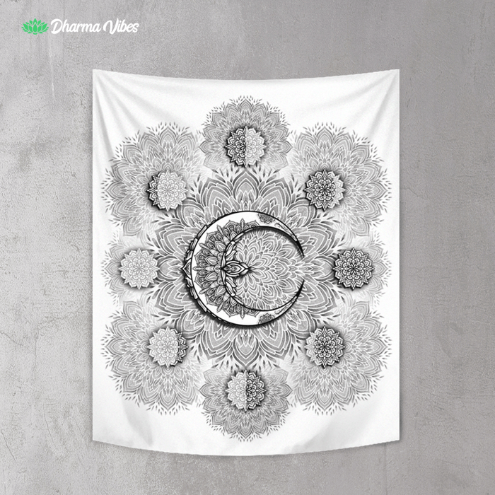 Crescent Moon - Original by YantrArt Design Tapestry