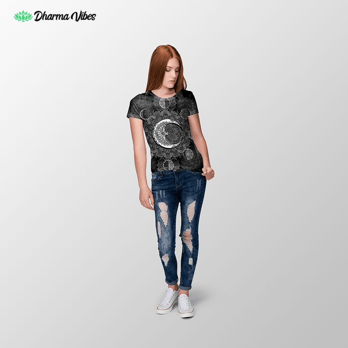 Crescent Moon New by YantrArt T-Shirt