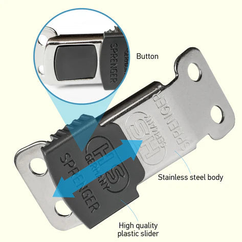Dogline Herm Sprenger - ClicLock Quick Release Buckle - Stainless Steel