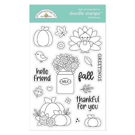 Doodlebug Clear Doodle Stamps-Farmhouse