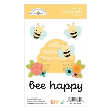 Doodlebug Doodle Cuts Dies-Be Happy, Farmhouse