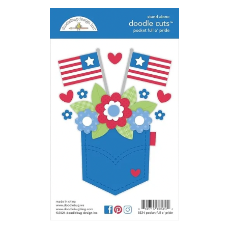 Doodlebug Doodle Cuts Dies-Pocket Full O' Pride, Hometown USA