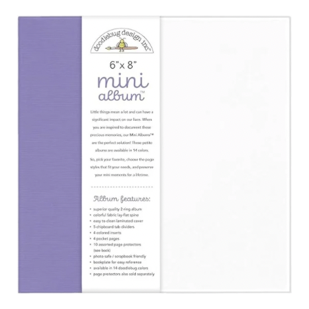Doodlebug Mini Album 6"X8"-Lilac