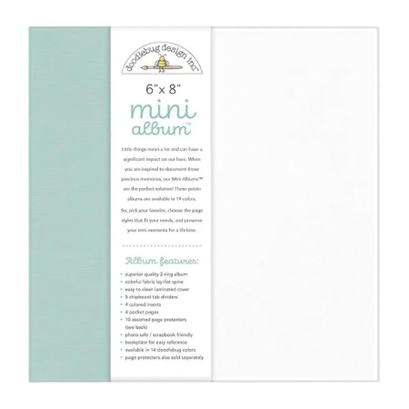 Doodlebug Mini Album 6"X8"-Mint