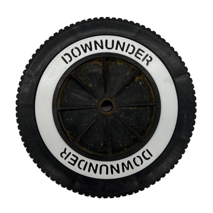 Downunder kettle wheel with new inserts installed on a white background