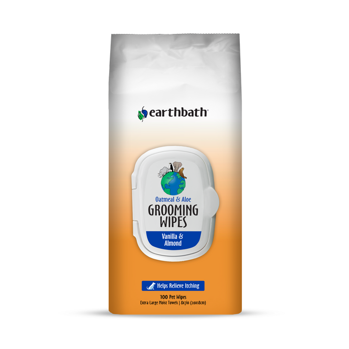Earthbath Grooming Wipes - Oatmeal & Aloe For Dogs & Cats