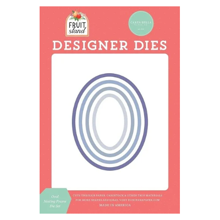 Echo Park Paper Company Carta Bella Dies-Oval Nesting Frame, Fruit Stand