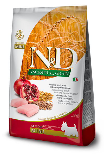 Farmina &D Ancestral Grain Canine Chicken & Pomegranate Senior Mini Food