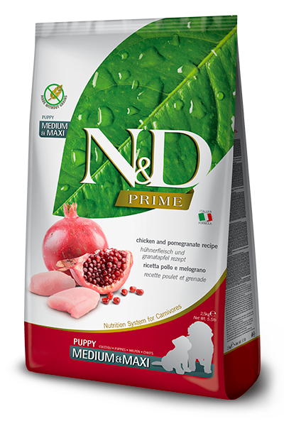 Farmina N&D Prime Canine Chicken & Pomegranate Puppy Medium & Maxi Dry Dog Food