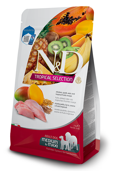 Farmina N&D Tropical Selection Canine Chicken, Spelt, Oats and Tropical Fruits Medium & Maxi