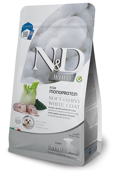 Farmina N&D White Sea Bass, Norwegian Kelp, and Fennel Puppy Mini Dog Food